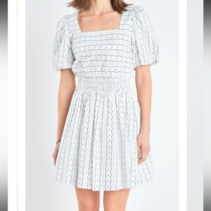 FLORAL PRINT COTTON MINI DRESS - NWT